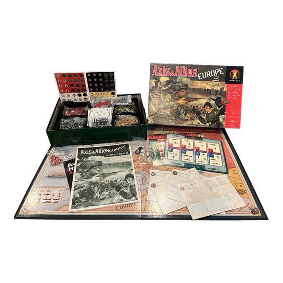 Axis & Allies Vintage Europe Avalon Hill 1999 Strategy Boardgame Military EUC - Picture 2 of 7